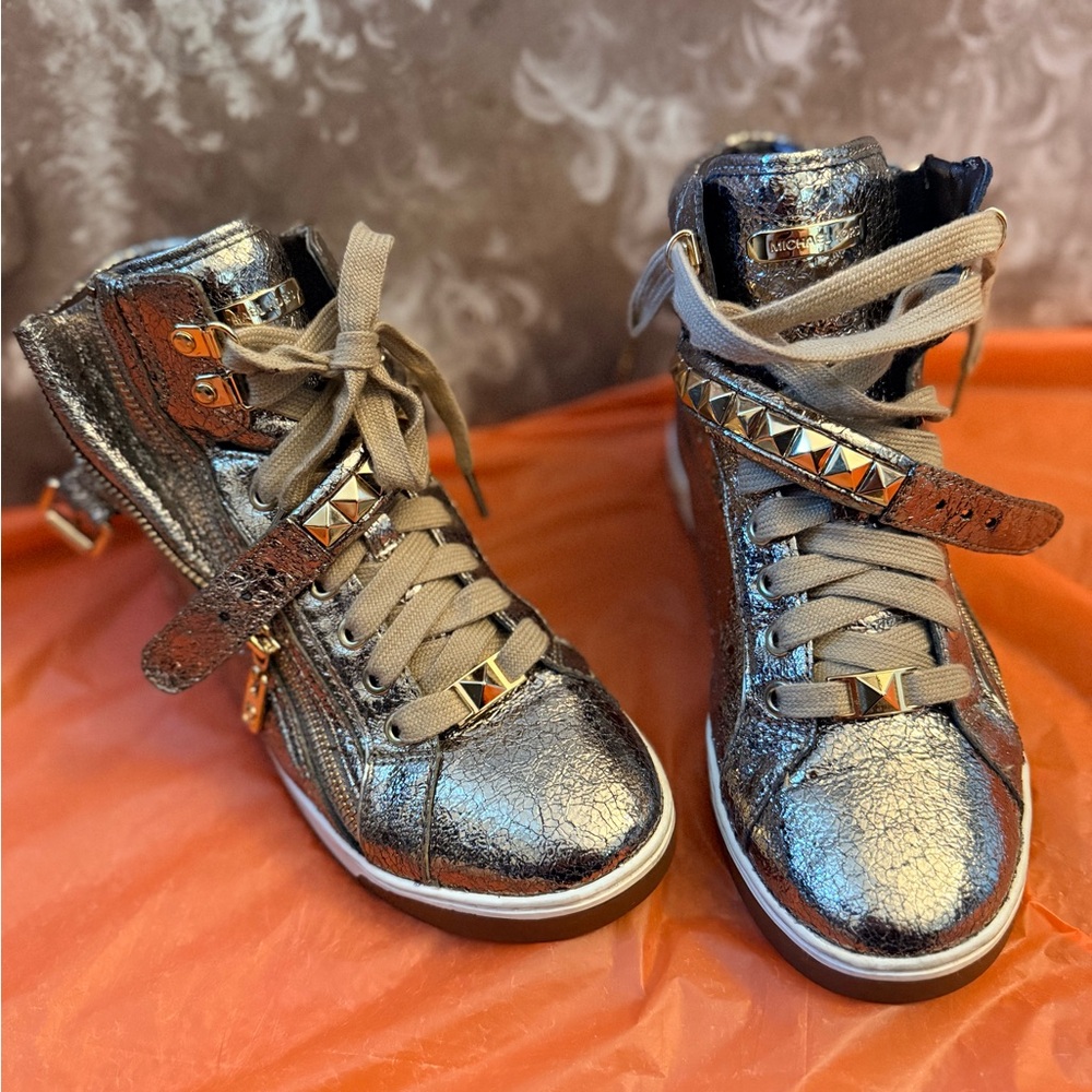 Michael Kors Studded Leather Boot Sneakers